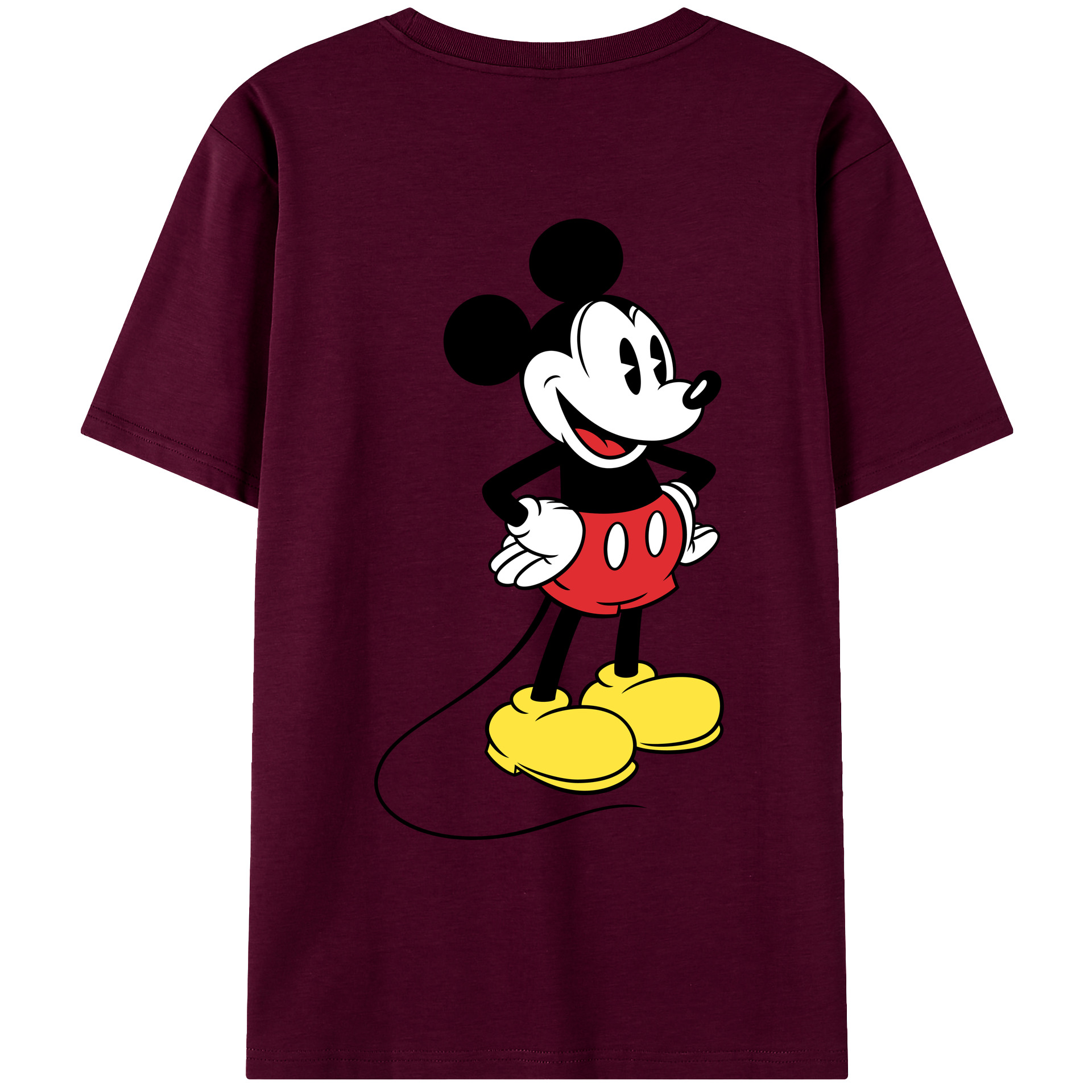 （画像用） ミッキーマウス Mickey Mouse レディース半袖Tシャツ(バックプリント)